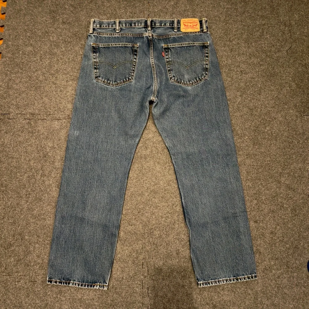 Levis 505 Regular Fit Straight Leg Mens Blue Denim Jeans 38x30‎ Medium Wash